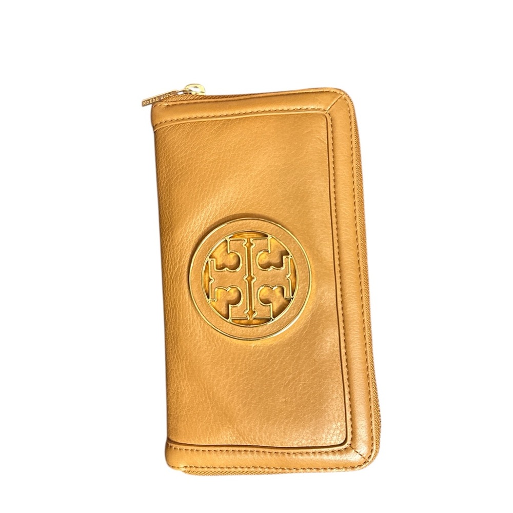 Tory Burch Tan Zip-Around Wallet